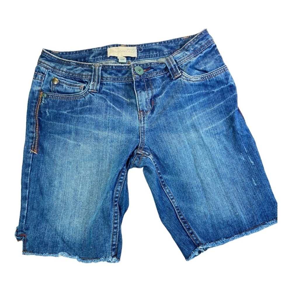 Aeropostale 9” inseam juniors cut off jean shorts 9/10